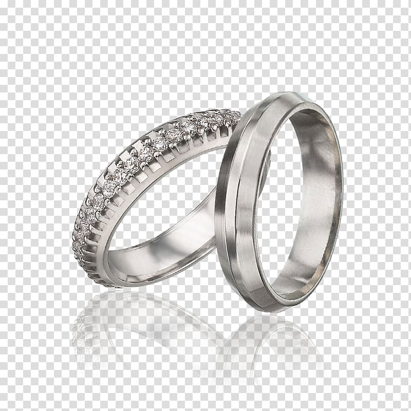 Wedding ring Jewellery Platinum Silver, wedding ring transparent background PNG clipart