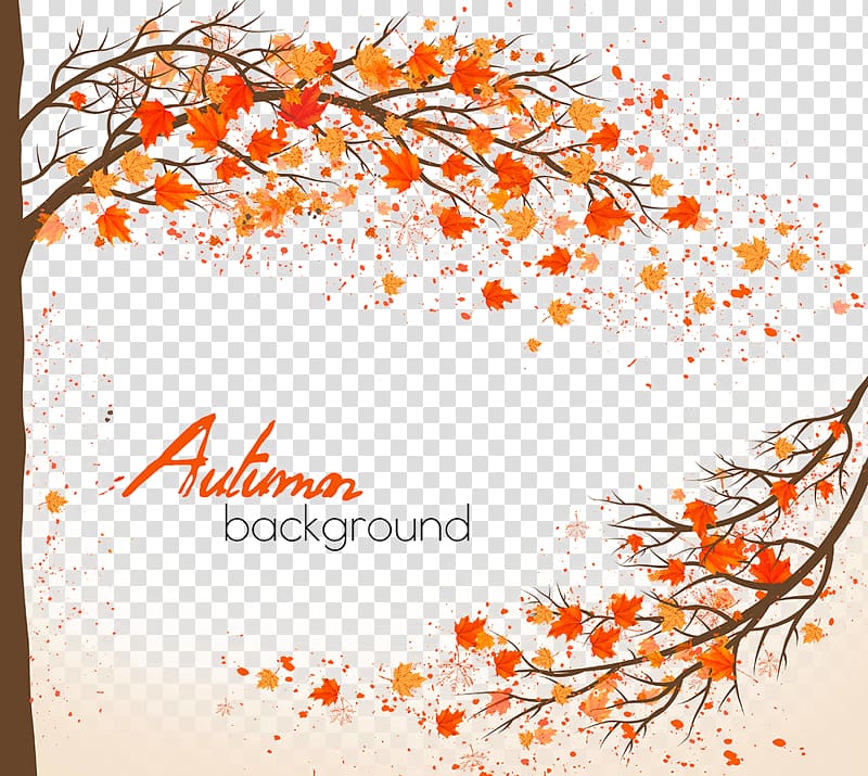 beautiful autumn background material transparent background PNG clipart