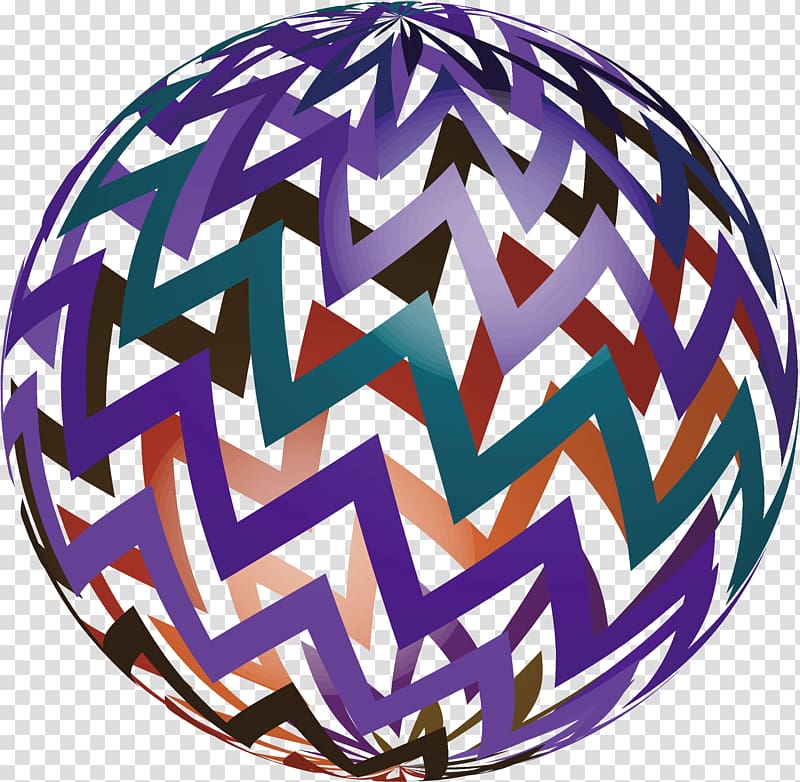 Ball Spherical geometry Sphere, Color sawtooth technology sphere transparent background PNG clipart
