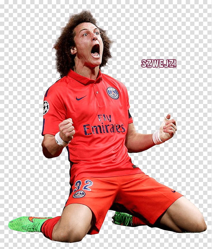 Paris Saint-Germain F.C. Football player Jersey Sport, David Luiz transparent background PNG clipart