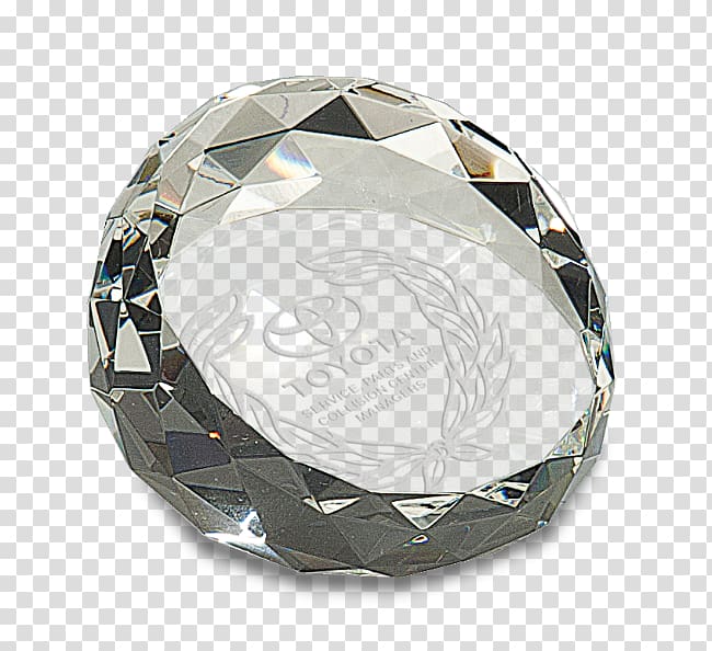Crystal Paperweight Facet Engraving Award, award transparent background PNG clipart