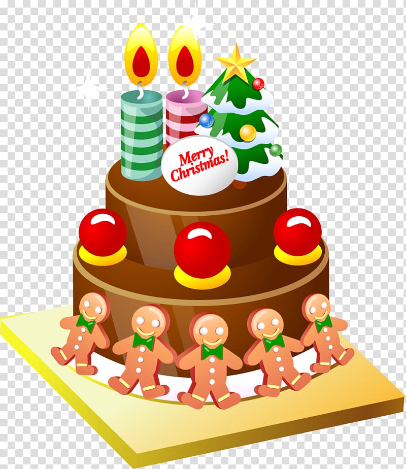 Christmas cake Birthday cake Cupcake , cartoon cake transparent background PNG clipart