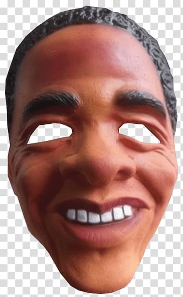 male face mask, Barack Obama Mask transparent background PNG clipart