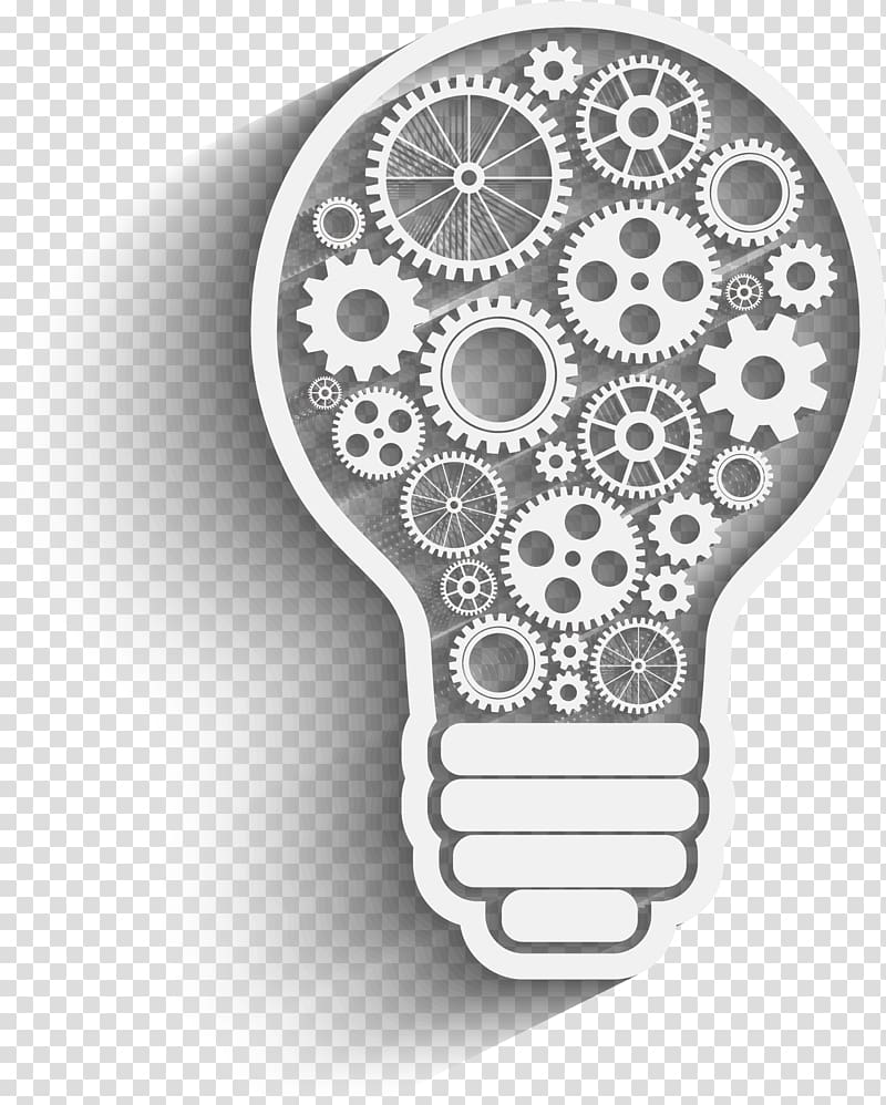 light bulb,gear,creative transparent background PNG clipart