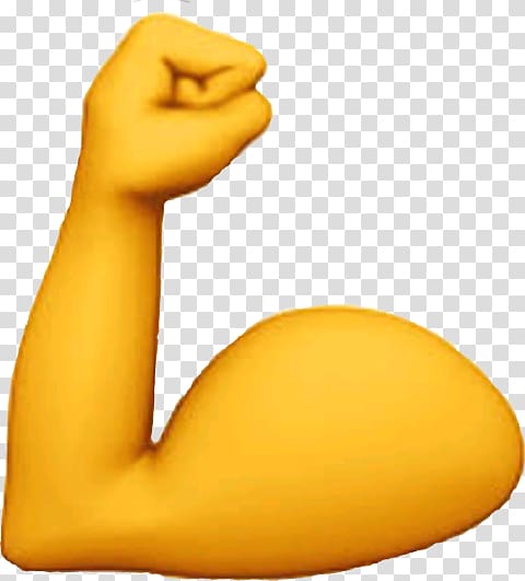 Emoji domain Biceps Arm Muscle, Emoji transparent background PNG clipart