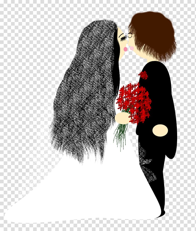 Portrait Line art Public domain , bride and groom transparent background PNG clipart