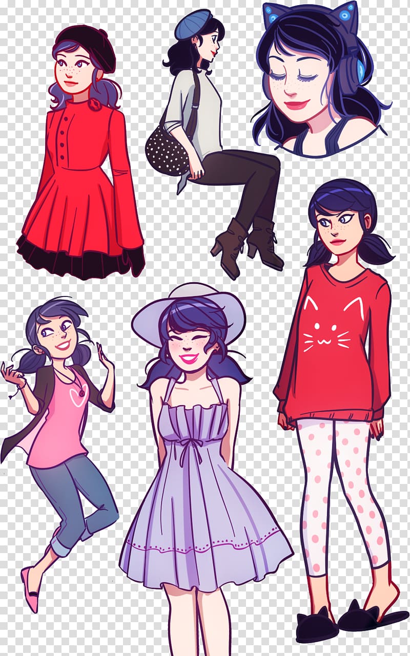 Check out this transparent Ladybug & Cat Noir - Marinette aka