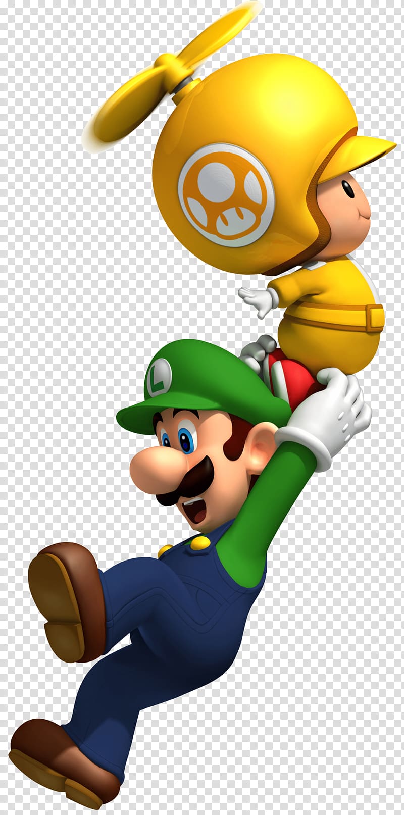 Luigi illustration, Propeller Toad Luigi transparent background PNG clipart