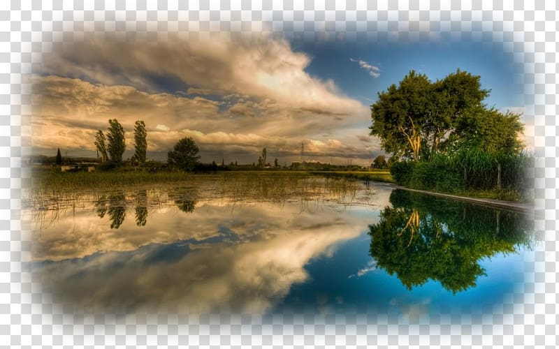 Desktop Reflection Cloud HVGA, lake transparent background PNG clipart