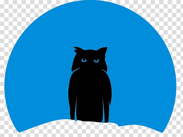Whiskers Cat Snout Silhouette, Night Owl transparent background PNG clipart