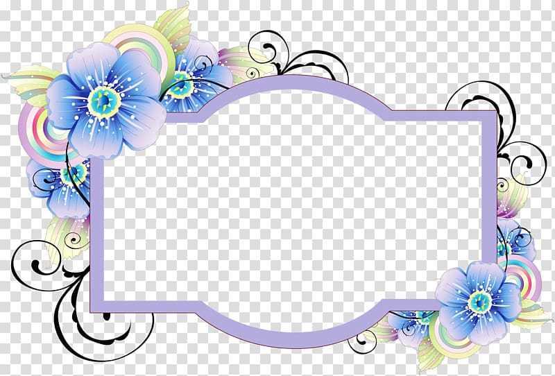 Flower Text box, flower transparent background PNG clipart