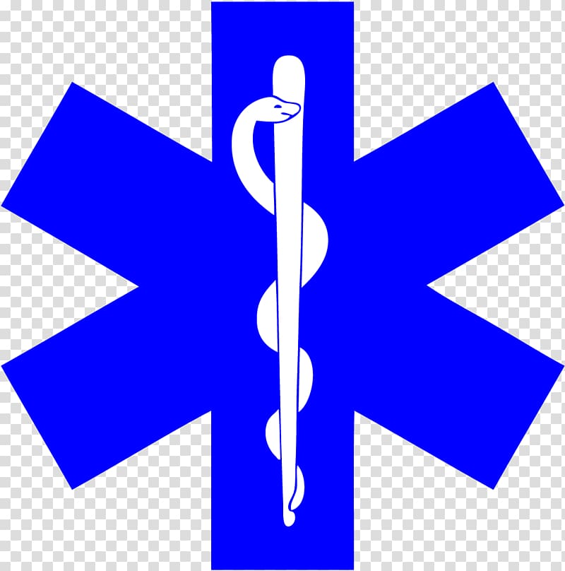 blue and white Rx logo, Star of Life Emergency medical services Ambulance Emergency medical technician , emergency transparent background PNG clipart