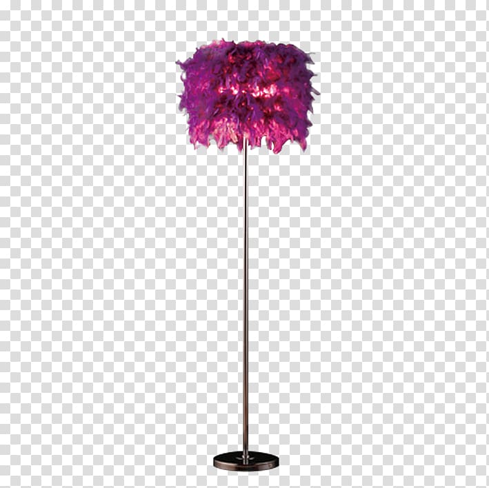 Light Feather Purple, Purple feather floor lamp transparent background PNG clipart