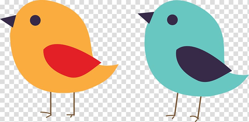 Bird Beak Cygnini , Two cute birds transparent background PNG clipart