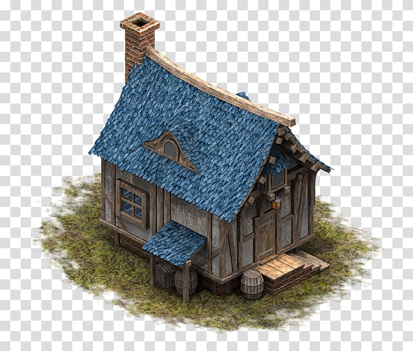 brown and blue barn illustration, House Sprite OpenGameArt.org Video game, old building transparent background PNG clipart