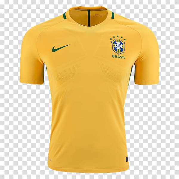 Brazil national football team T-shirt 2018 FIFA World Cup Paris Saint-Germain F.C., World Cup Jersey transparent background PNG clipart