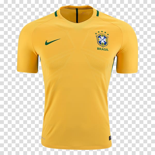 Brazil national football team 2018 World Cup Nike Jersey, nike, tshirt,  jersey, active Shirt png