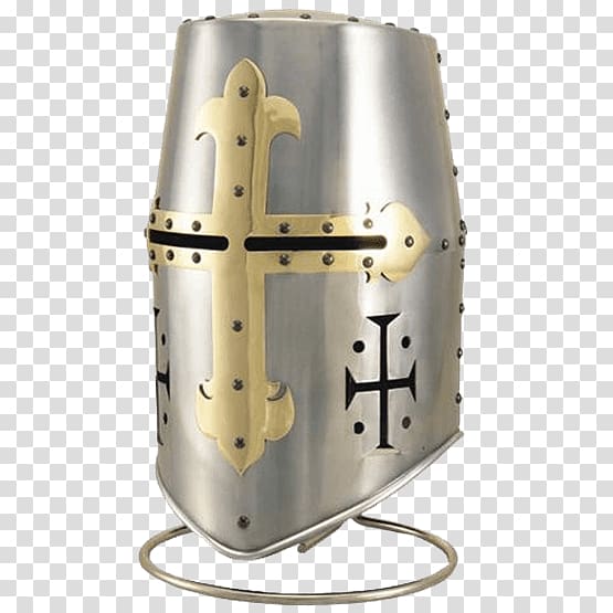 Crusades Middle Ages Great helm Knights Templar Helmet, Helmet transparent background PNG clipart