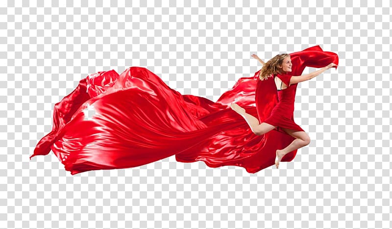 Dance, Creative beautiful red ribbon transparent background PNG clipart