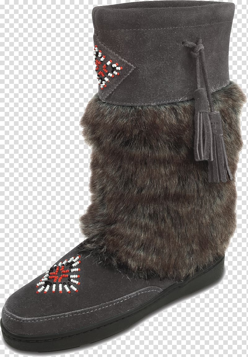 Snow boot Suede Shoe Fur, rubber shoes for women fur lined transparent background PNG clipart