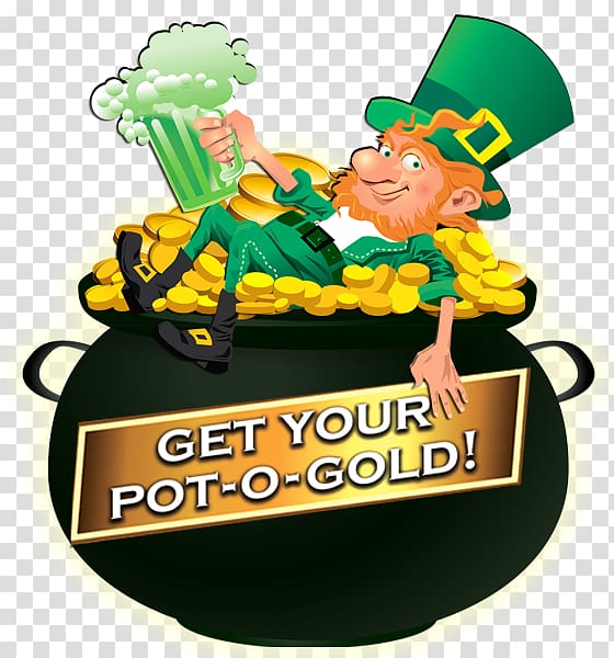 Leprechaun Saint Patrick\'s Day , gold pot transparent background PNG clipart