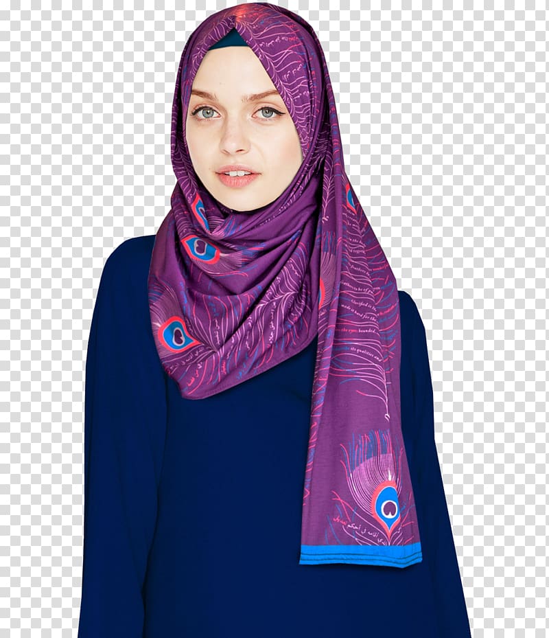 Hijab Designer Fashion Purple, hijab transparent background PNG clipart