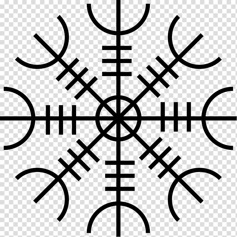 Helm of Awe Icelandic magical staves Odin Aegishjalmur Symbol, symbol transparent background PNG clipart