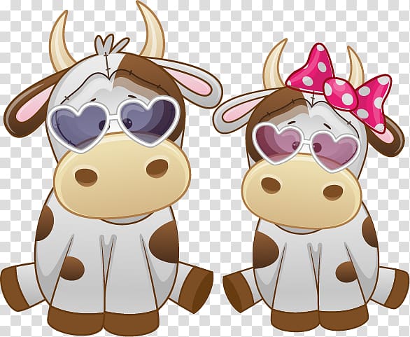 Open graphics Animal Illustrations , cow funny transparent background PNG clipart