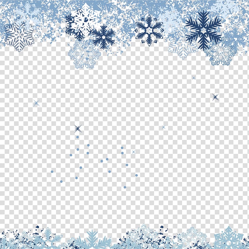 blue and white snowflakes illustration, Winter , Winter snowflake background material transparent background PNG clipart