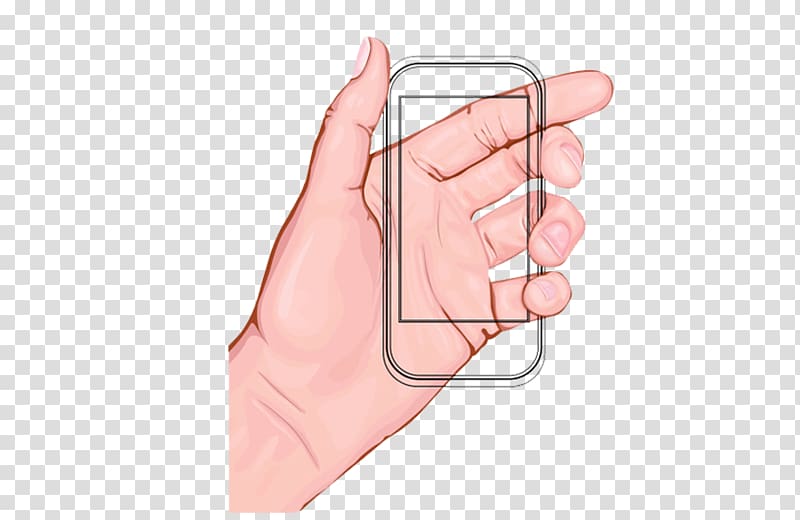 Graphic design Euclidean Illustration, Holding the phone transparent background PNG clipart