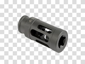 Muzzle brake Rifle Weapon Firearm Silencer, weapon transparent background PNG clipart thumbnail