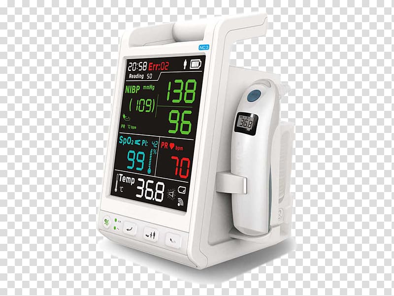Medical Equipment Vital signs Medicine Patient Monitoring, Noninvasive Glucose Monitor transparent background PNG clipart