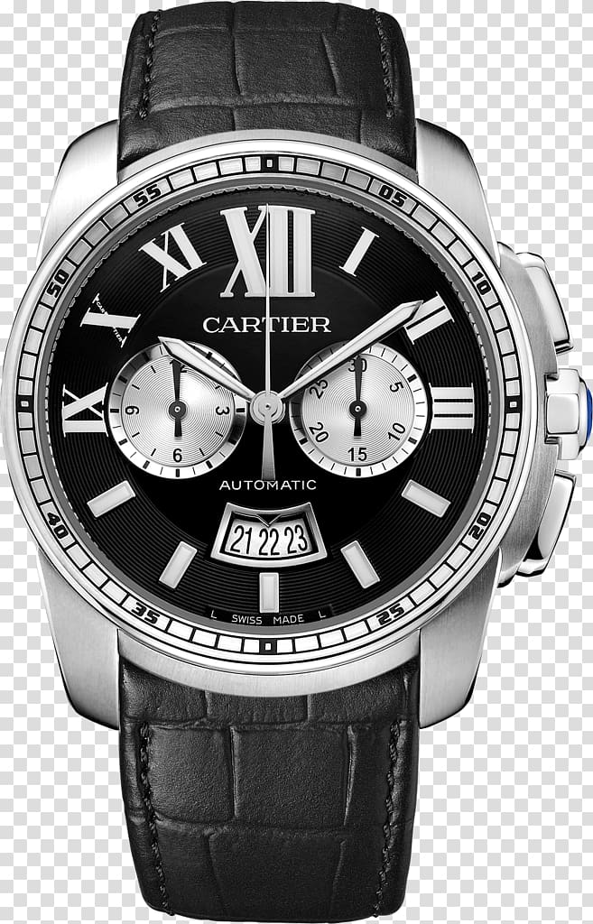 Chronograph Cartier Calibre de Cartier Diver Watch Cartier Tank, watch transparent background PNG clipart