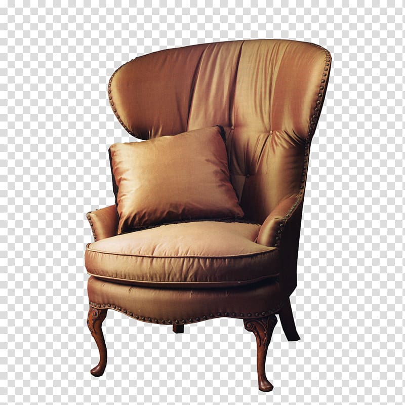 Club chair Couch Furniture Textile, Real luxury silk sofa transparent background PNG clipart