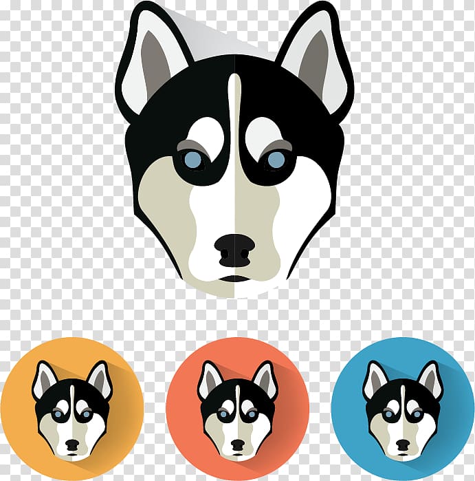 Siberian Husky Euclidean Pack, Husky Icon transparent background PNG clipart