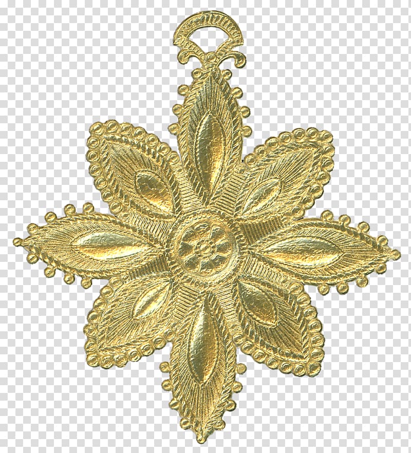 Dresden Art Ornament Metal Brass, gold foil paper transparent background PNG clipart
