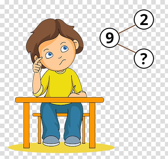 thinking kid , Student Mathematics Thought Problem solving , kids math transparent background PNG clipart