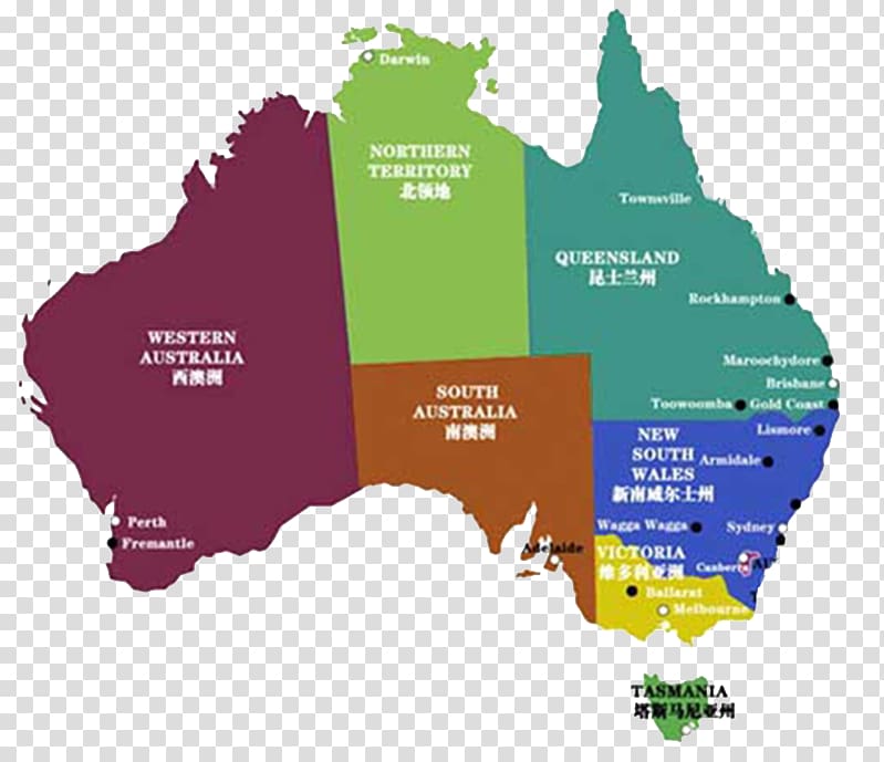 Australia Map Information, Colorful map of Australia transparent background PNG clipart