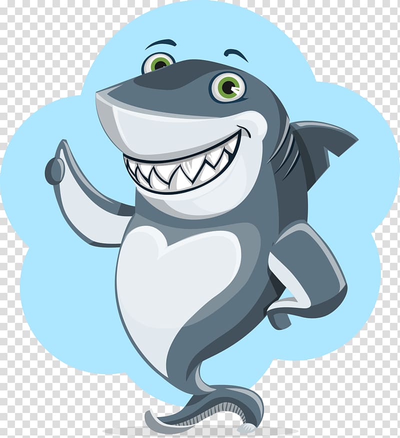 gray and white shark illustration, Great white shark Cuteness , shark transparent background PNG clipart