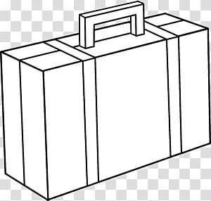Suitcase Coloring Page Transparent Background Png Cliparts