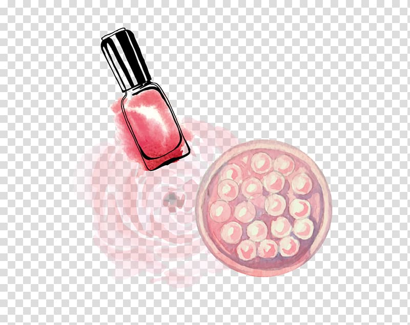 Nail polish Cosmetics Make-up, Loose powder and nail polish transparent background PNG clipart