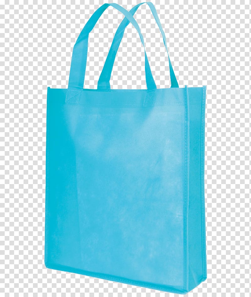 Paper bag Tote bag Blue, bag transparent background PNG clipart