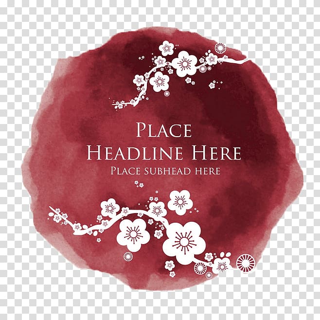 Plum blossom Flower , Chinese New Year decorative pattern transparent background PNG clipart