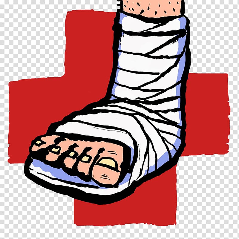 Bandage Injury illustration Illustration, Hand-wounded wounded feet transparent background PNG clipart