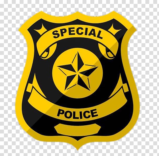 Police officer Badge Special police Police academy, Yellow Shield transparent background PNG clipart