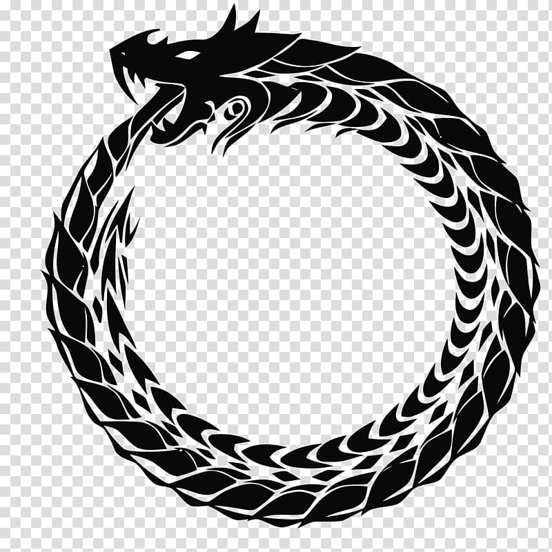 black dragon art, Ouroboros Symbol Icon, Ouroboros transparent background PNG clipart
