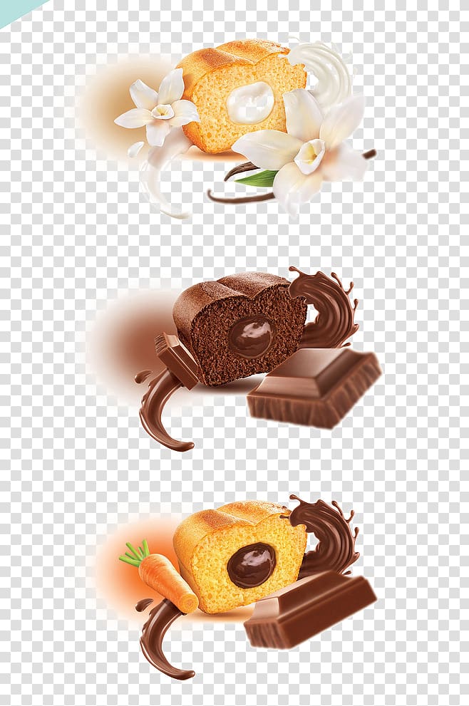 Chocolate truffle Chocolate chip cookie Praline Petit four, Hand-painted chocolate truffles transparent background PNG clipart