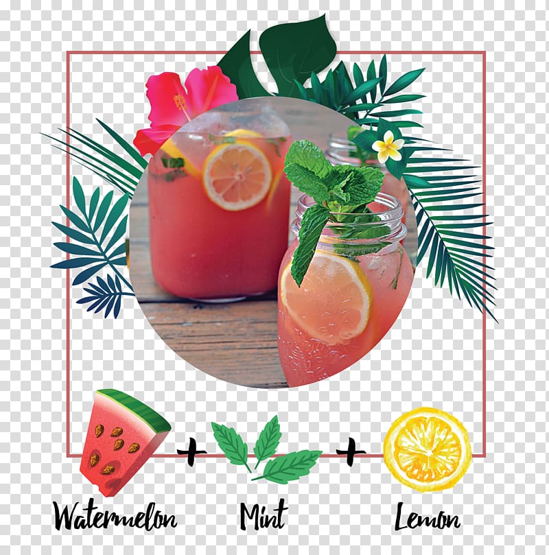 Cocktail garnish Sea Breeze Punch Juice Detoxification, summer pineapple transparent background PNG clipart