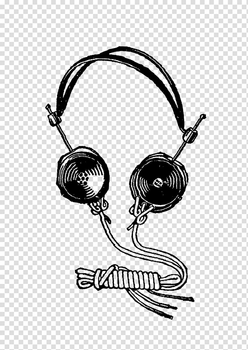 Headphones Digital stamp Drawing , headphones transparent background PNG clipart