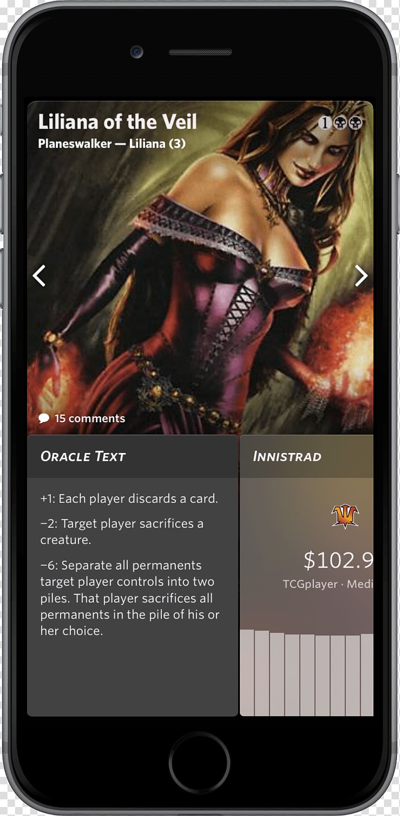 Magic: The Gathering Liliana of the Veil Liliana, the Last Hope Planeswalker Innistrad, Magic: The Gathering – Duels Of The Planeswalkers transparent background PNG clipart
